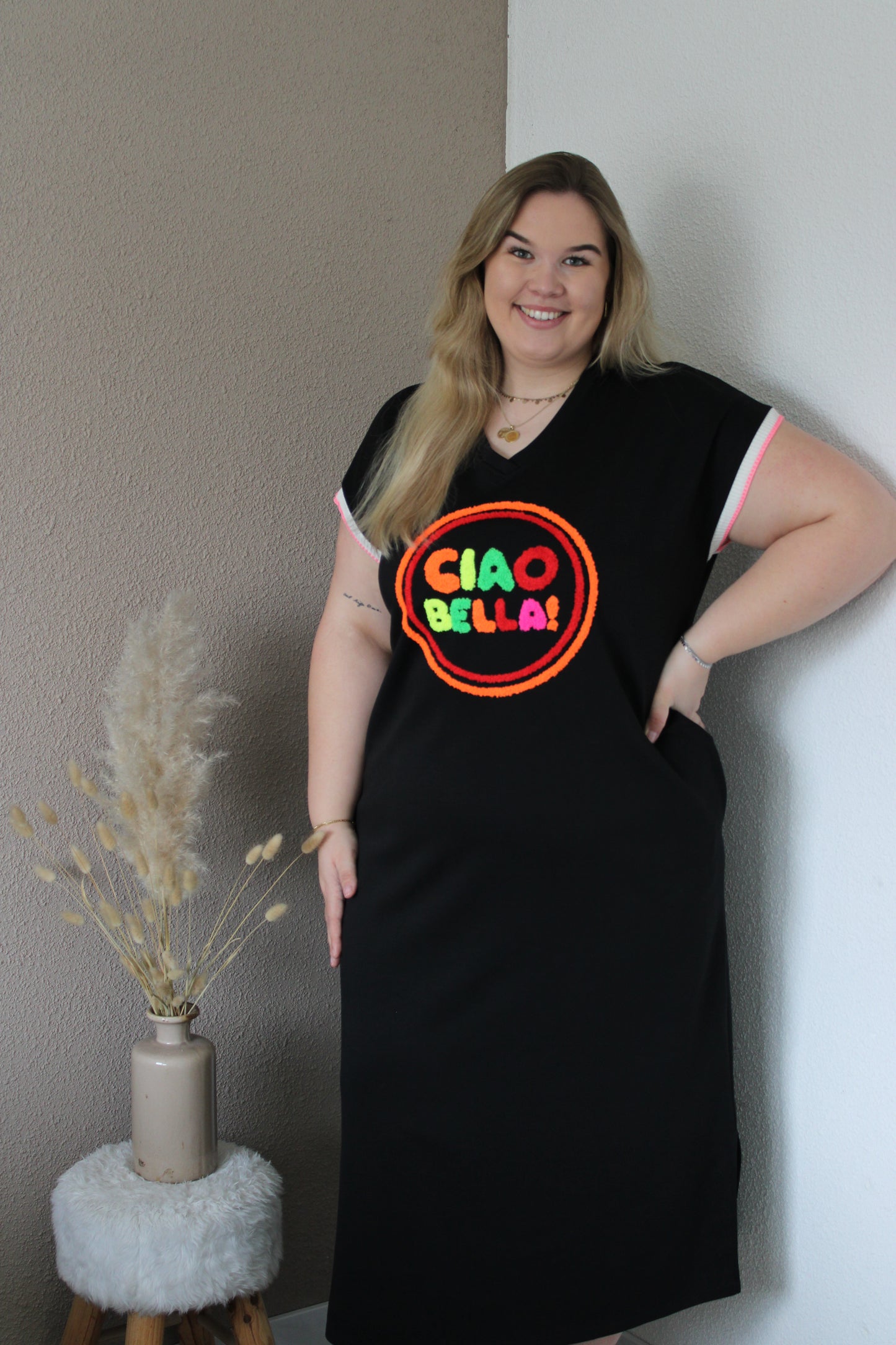 Zwarte maxi jurk ciao bella