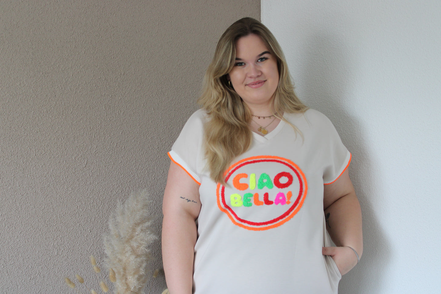 Beige maxi jurk ciao bella