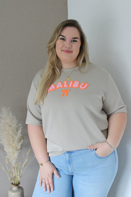 Malibu t-shirt taupe