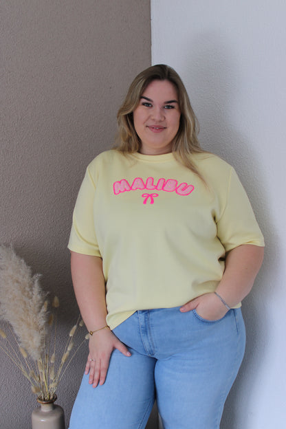 Malibu t-shirt geel
