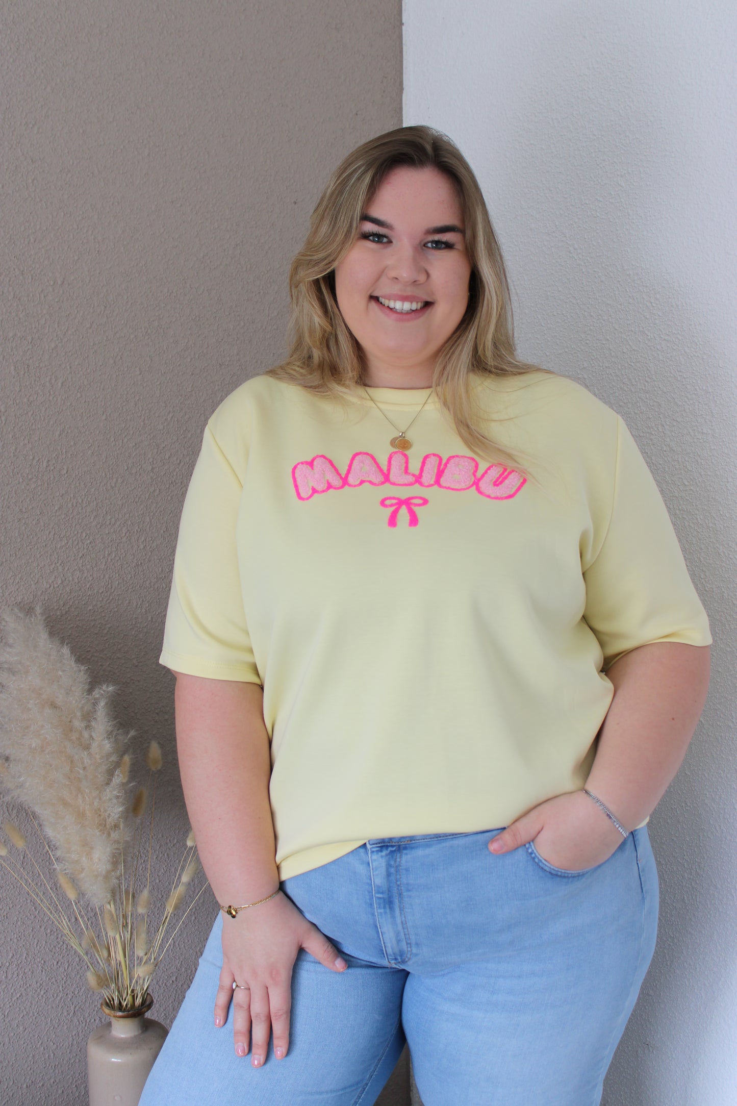 Malibu t-shirt geel